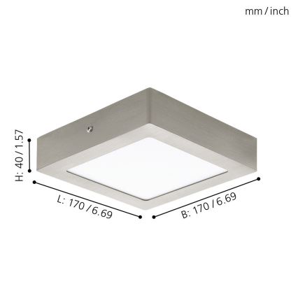 Eglo 94524 - LED Stropna svetilka FUEVA 1 LED/10,9W/230V