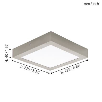 Eglo 94526 - LED Stropna svetilka FUEVA 1 LED/16,5W/230V