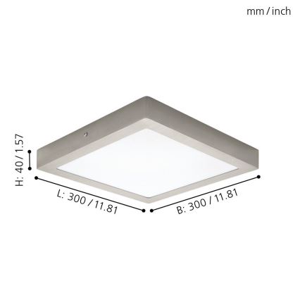 Eglo 94528 - LED Stropna svetilka FUEVA 1 LED/22W/230V