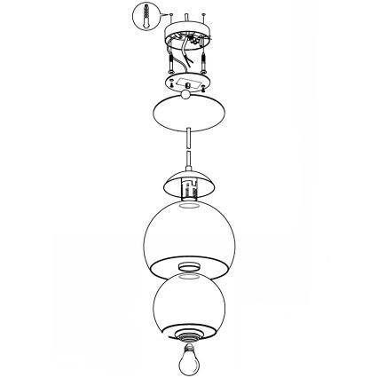 Eglo - Lestenec 1xE27/60W/230V