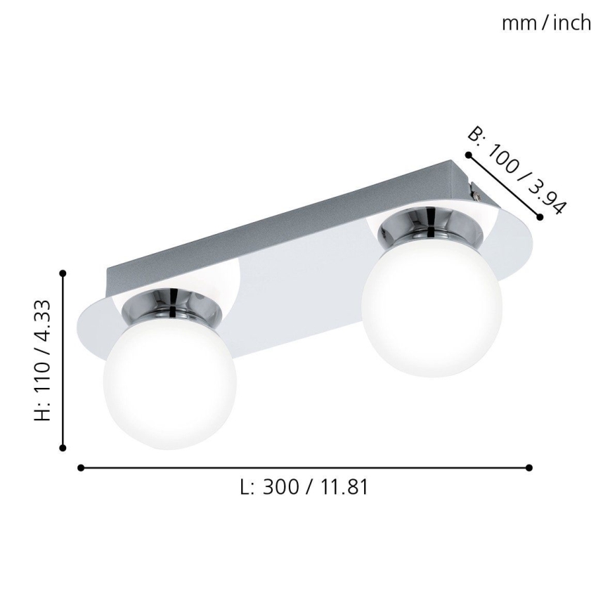 Eglo - LED Kopalniška svetilka 2xLED/3,3W/230V IP44