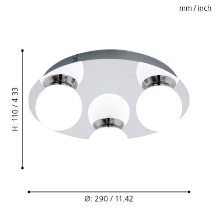 Eglo - LED Kopalniška svetilka 3xLED/3,3W/230V IP44