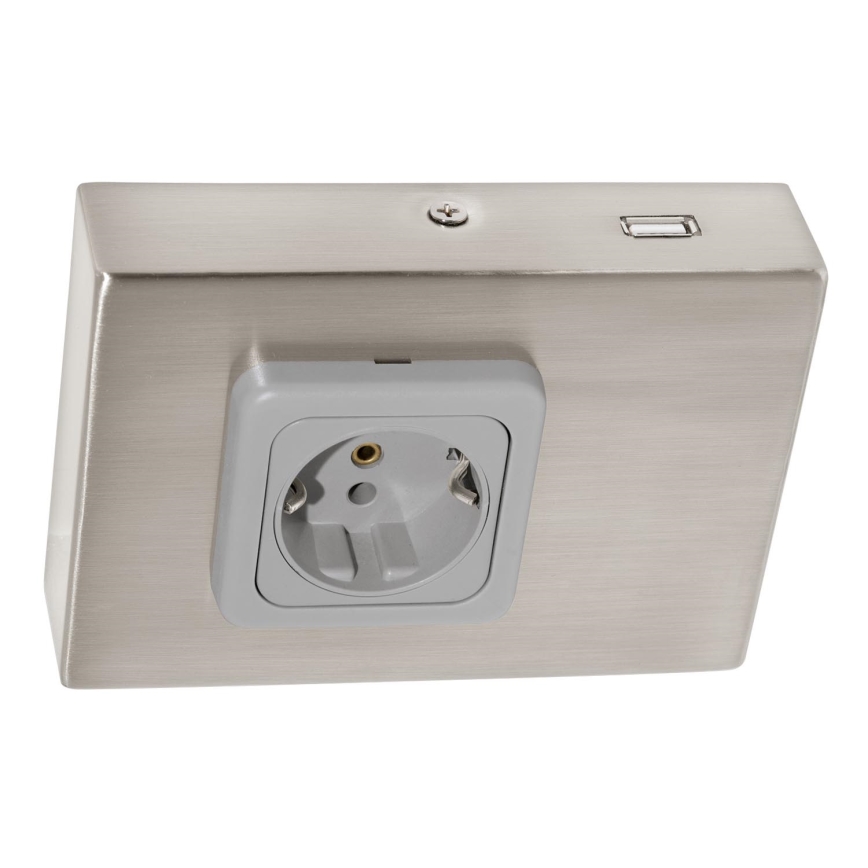 Eglo 94664 - Podelementna vtičnica SCHUKO z USB TAXANO