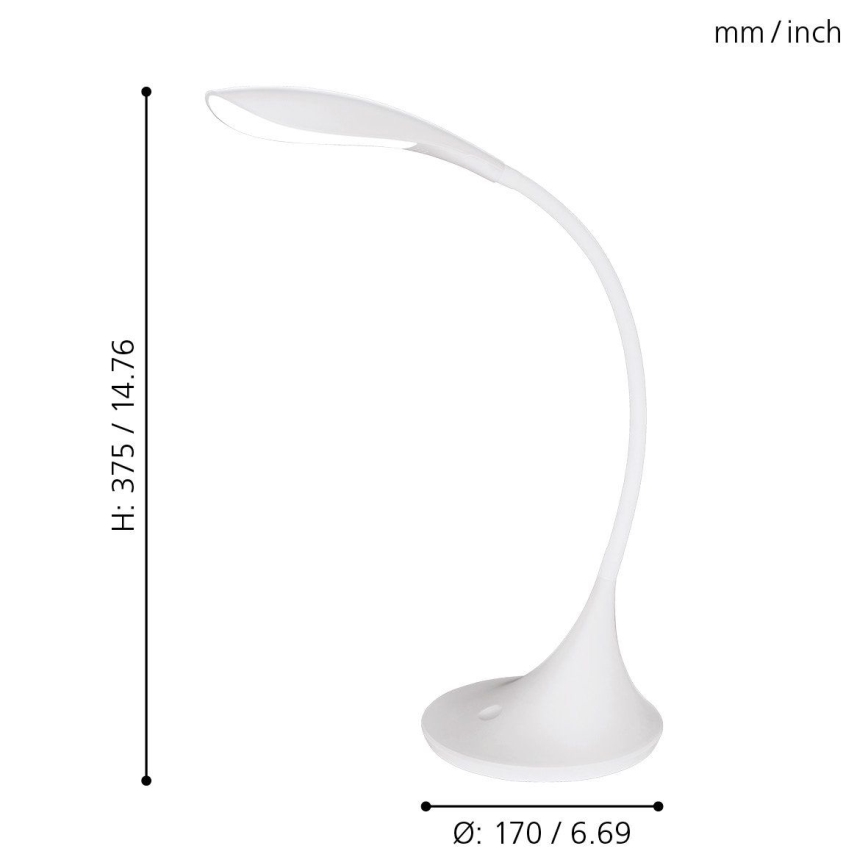 Eglo - LED zatemnitvena namizna svetilka 1xLED/4,5W/230V bela