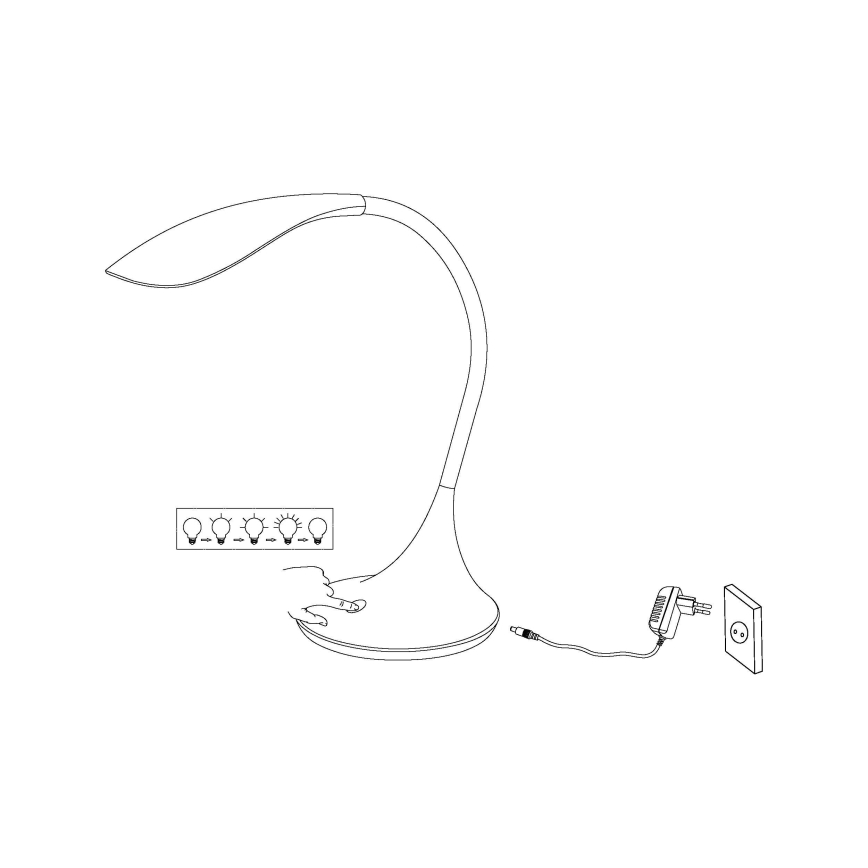 Eglo - LED zatemnitvena namizna svetilka 1xLED/4,5W/230V bela