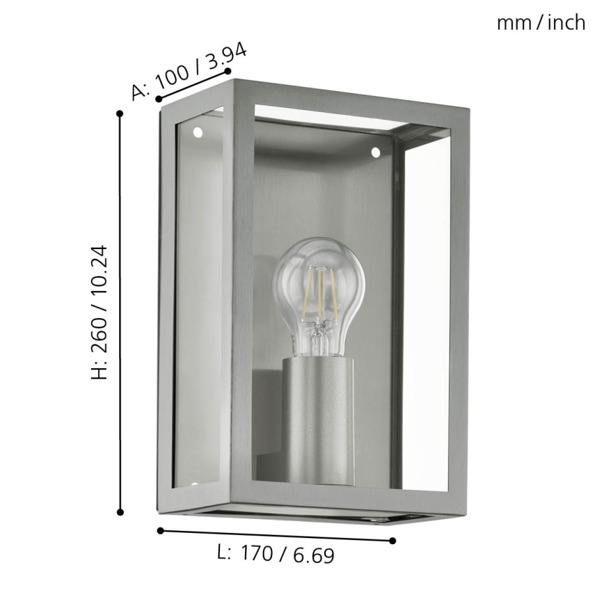 Eglo - Zunanja svetilka 1xE27/60W/230V IP44