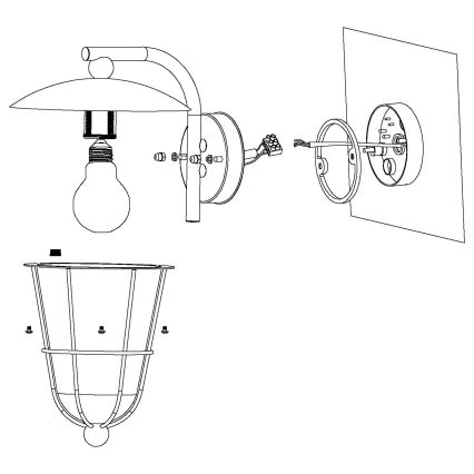 Eglo - LED Zunanja svetilka 1xE27/8,5W/230V IP44