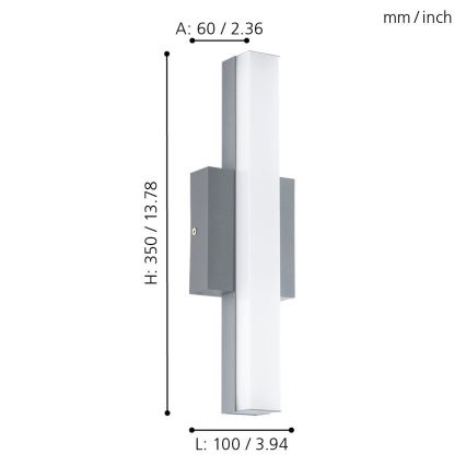 Eglo - LED zunanja svetilka 1xLED/8W/230V IP44