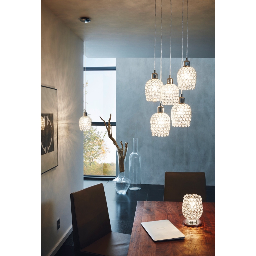 Eglo 94898 - Viseči lestenec na kablu BONARES 1 5xE27/60W/230V