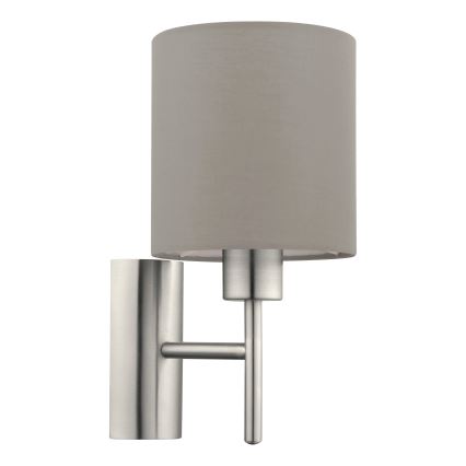 Eglo - Stenska svetilka 1xE27/60W/230V taupe