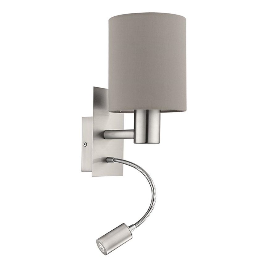 Eglo 94931 - LED Fleksibilna svetilka PASTERI 1xE27/60W + LED/2,4W