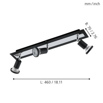 Eglo 94965 - LED Reflektor SARRIA 3xGU10-LED/5W/230V