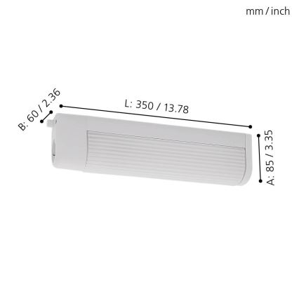 Eglo - Stenska svetilka 2xE14/40W/230V