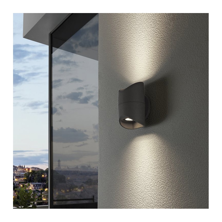 Eglo 95076 - Zunanja stenska svetilka ABRANTES 2xLED/6W/230V IP44