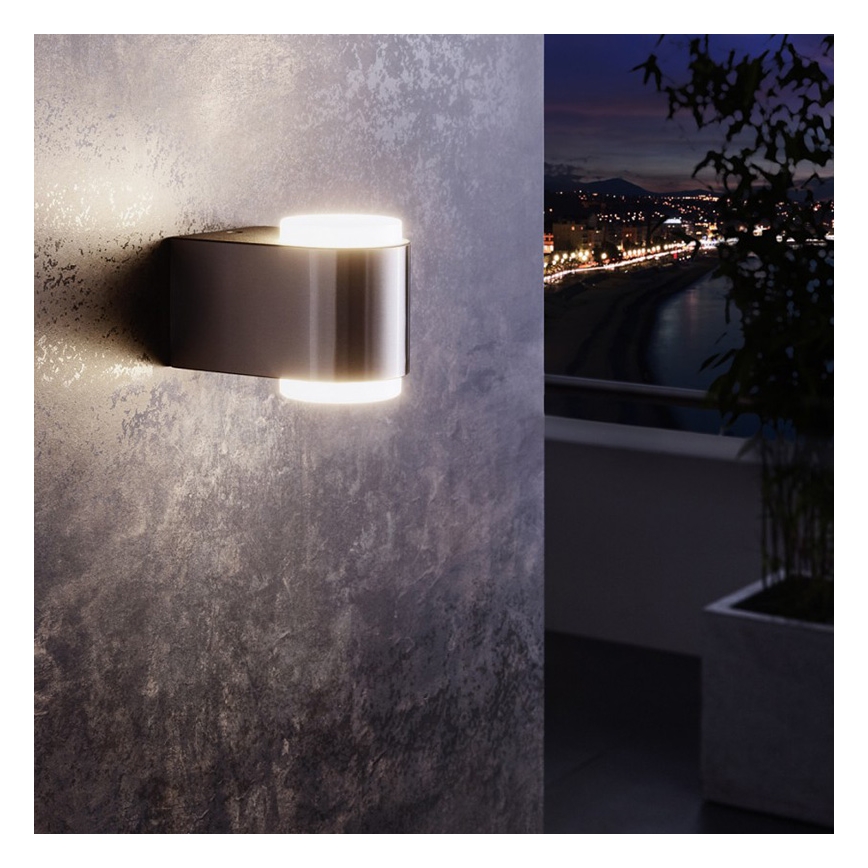 Eglo 95079 - Zunanja stenska svetilka BRIONES 2xLED/3W/230V IP44
