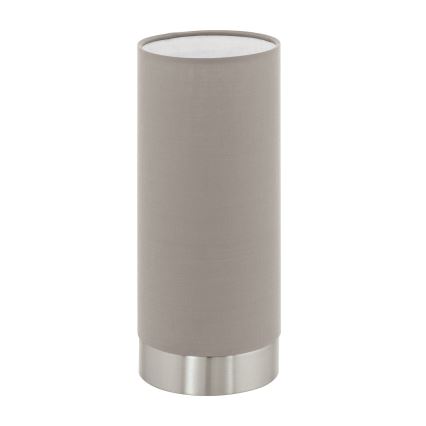 Eglo - Zatemnitvena namizna svetilka 1xE27/40W/230V taupe