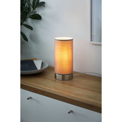 Eglo - Zatemnitvena namizna svetilka 1xE27/40W/230V taupe