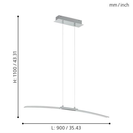 Eglo - LED lestenec LED/30W/230V