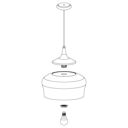 Eglo - Lestenec na vrvici 1xE27/60W/230V