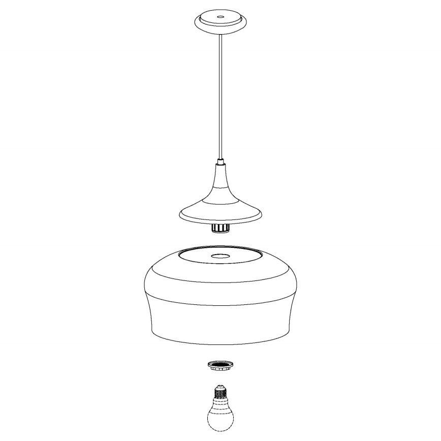 Eglo - Lestenec na vrvici 1xE27/60W/230V