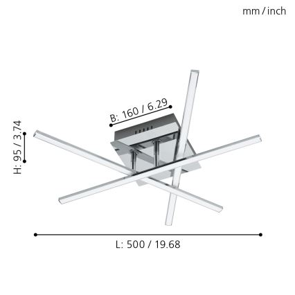 Eglo - LED Stropna svetilka LED/13,2W/230V