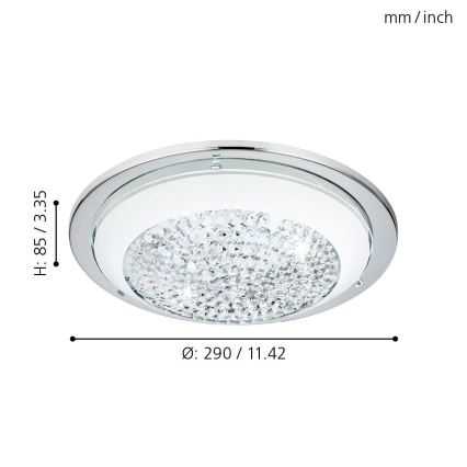 Eglo 95639 - LED vgradna stropna svetilka ACOLLA 3xLED/3,6W/230V