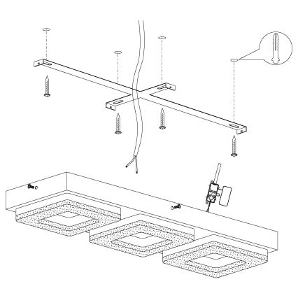 Eglo - LED Stropna svetilka 3xLED/4W/230V