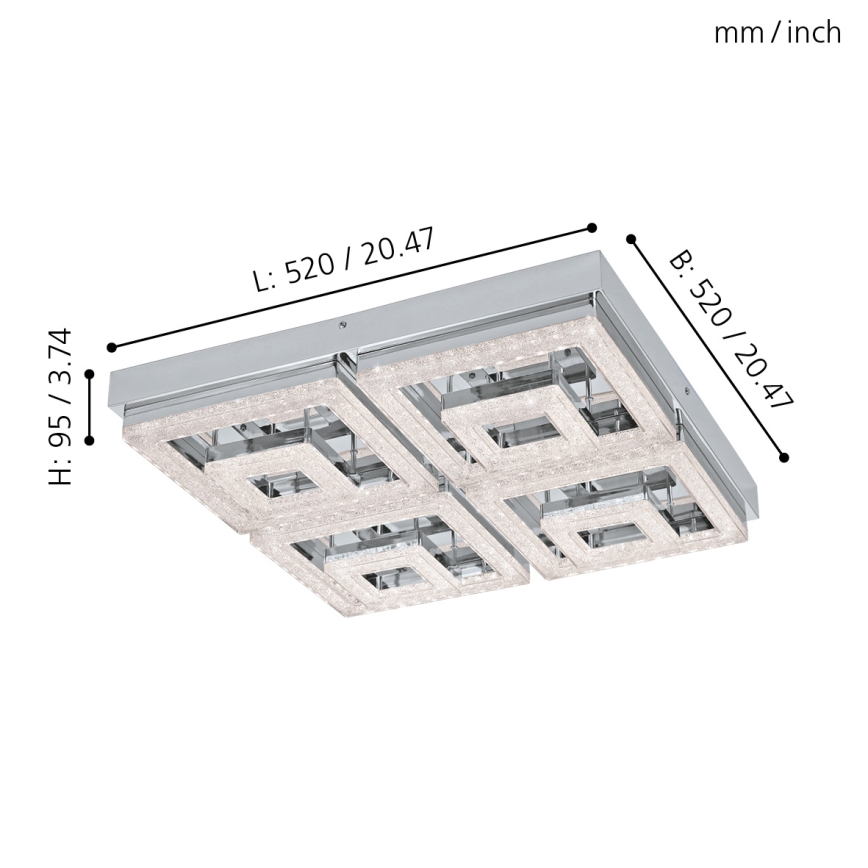 Eglo - LED Stropna svetilka LED/48W/230V