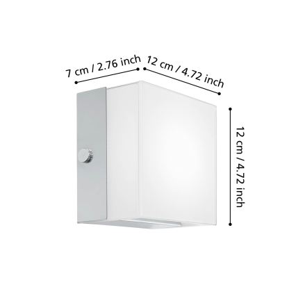 Eglo 95747 - LED stensko svetilo ALEA 2 LED/3,7W/230V