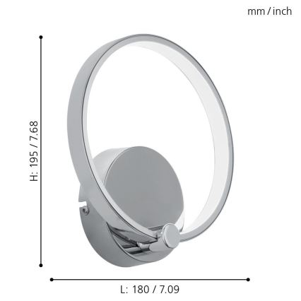 Eglo - LED stenska svetilka LED/5W/230V