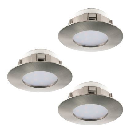 Eglo - Komplet 3x vgradnih LED stropnih svetilk PINEDA LED/6W/230V
