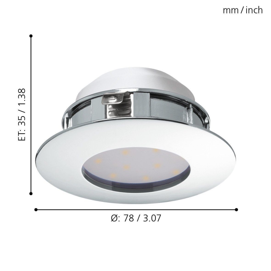 Eglo - LED vgradno stropno svetilo LED/4,9W/230V