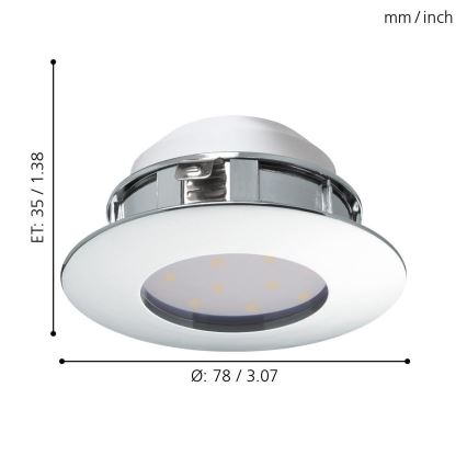 Eglo - LED Vgradna svetilka 1xLED/4,9W/230V