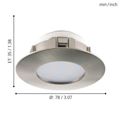 Eglo - LED Vgradna svetilka 1xLED/4,9W/230V