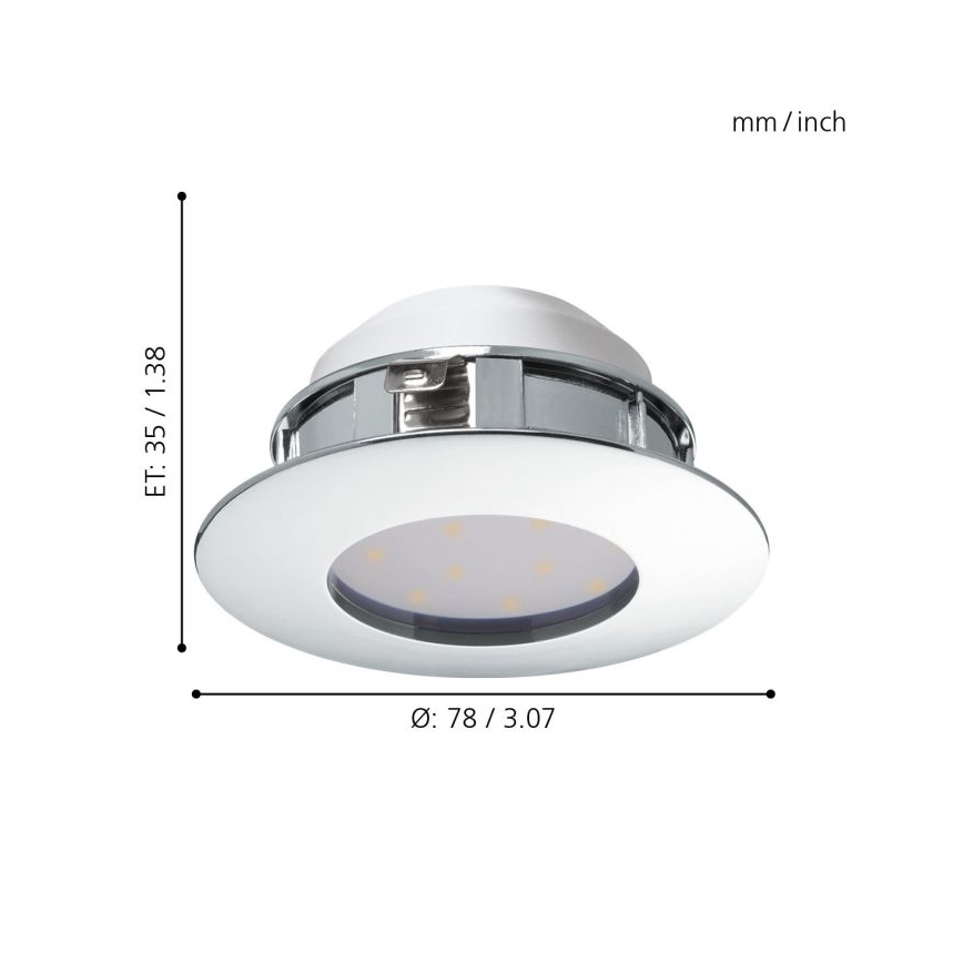 Eglo - KOMPLET 3x LED Vgradna svetilka PINEDA 1xLED/4,9W/230V