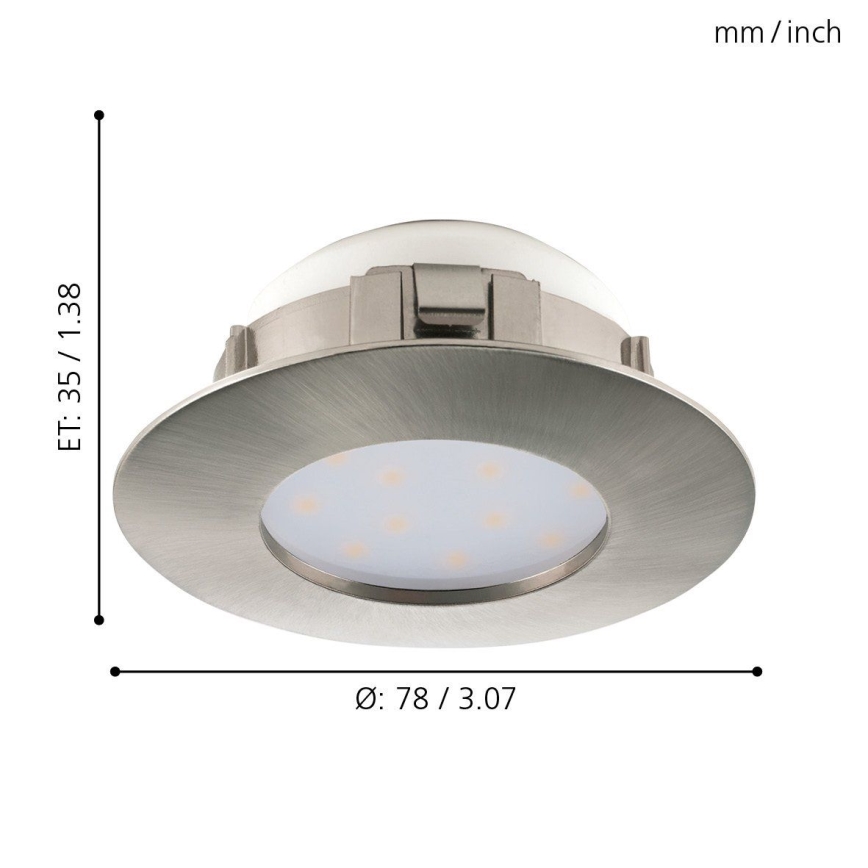 Eglo - KOMPLET 3x LED Vgradna svetilka PINEDA 1xLED/4,9W/230V