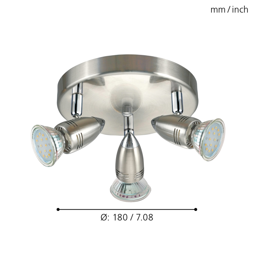 Eglo - LED Reflektor LED 3xGU10-LED/3W/230V