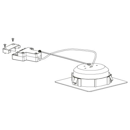 Eglo - KOMPLET 3x LED Vgradna svetilka PINEDA 1xLED/4,9W/230V