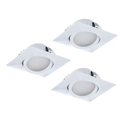 Eglo - komplet 3x LED vgradnih stropnih svetilk PINEDA LED/4,9W/230V