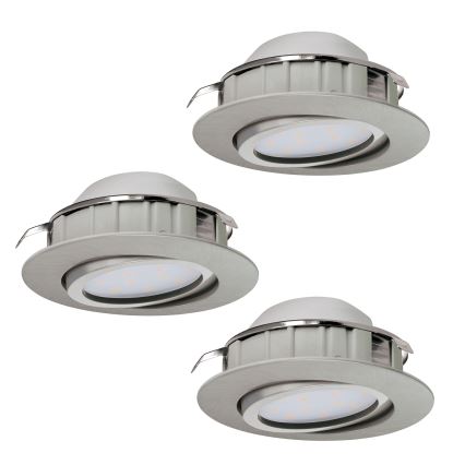 Eglo - KOMPLET 3x LED Vgradna svetilka PINEDA 1xLED/4,9W/230V