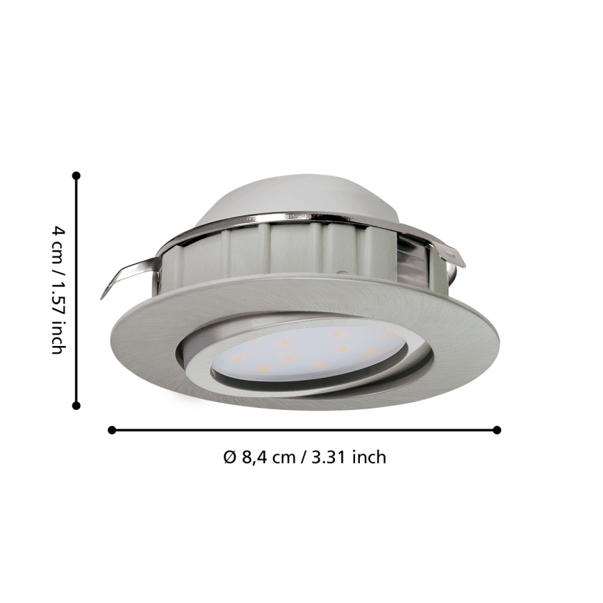 Eglo - KOMPLET 3x LED Vgradna svetilka PINEDA 1xLED/4,9W/230V