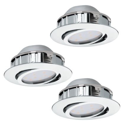 Eglo - SET 3x LED vgradna svetilka PINEDA 1xLED/5,5W/230V