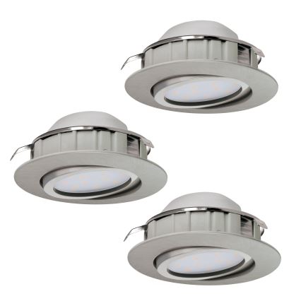 Eglo - Komplet 3x LED vgradnih stropnih svetilk PINEDA LED/6W/230V