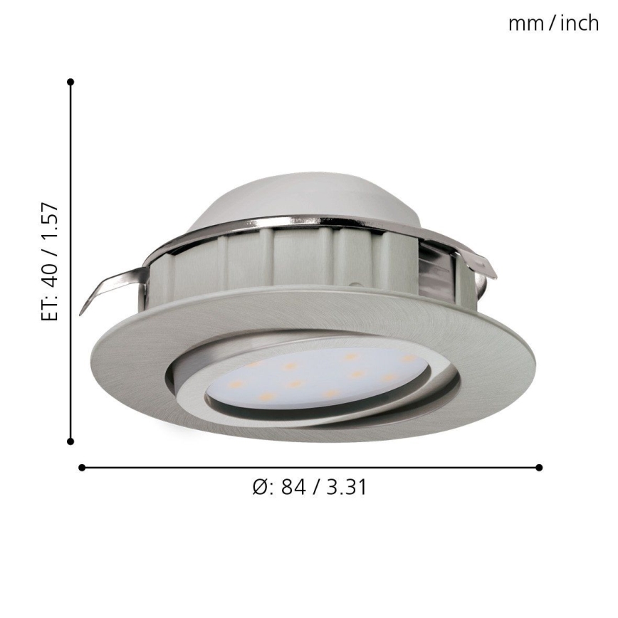 Eglo - Komplet 3x LED vgradnih stropnih svetilk PINEDA LED/6W/230V