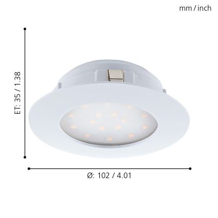 Eglo - vgradna stropna LED svetilka LED/11W/230V