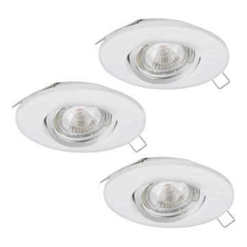Eglo 95895 - SET 3x LED Vgradna svetilka PENETO 1 1xGU10-LED/3W/230V