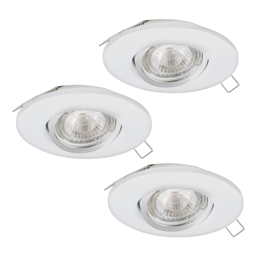 Eglo 95895 - SET 3x LED Vgradna svetilka PENETO 1 1xGU10-LED/3W/230V