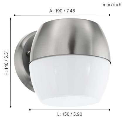 Eglo - LED Zunanja stenska svetilka LED/11W IP44