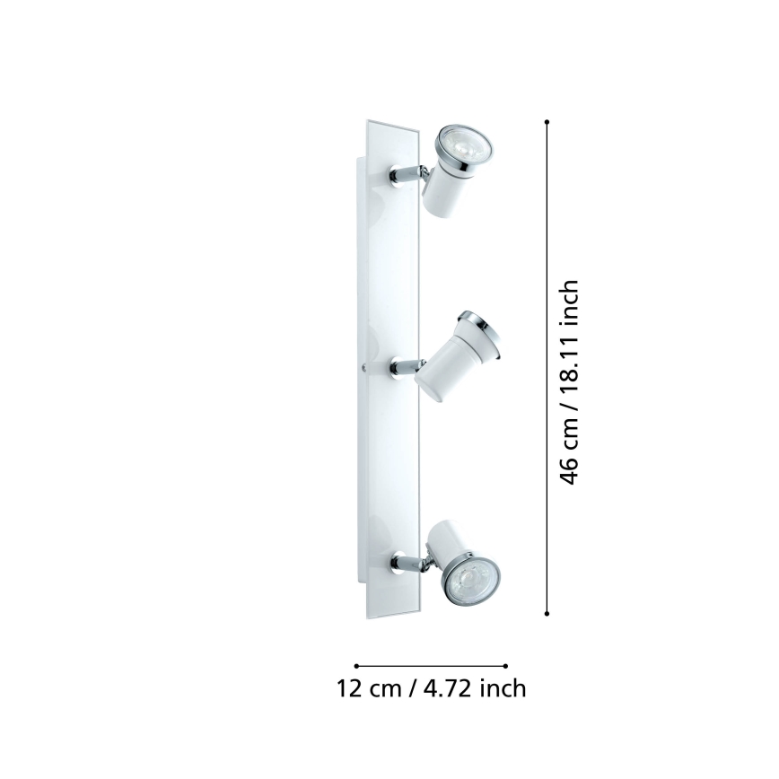 Eglo - LED Kopalniški reflektor 3xGU10-LED/3,3W/230V IP44