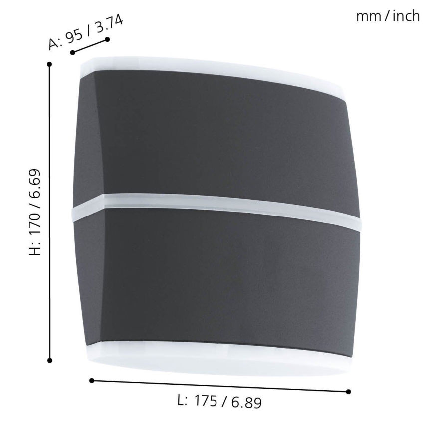 Eglo - LED Zunanja stenska svetilka 2xLED/6W IP44